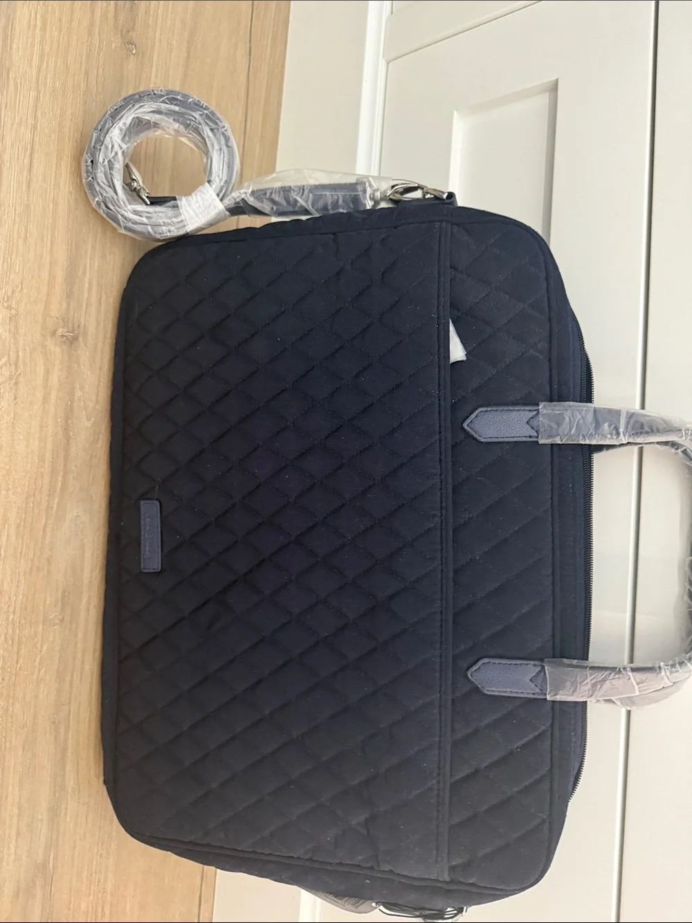 Vera Bradley Quilted Navy Laptop Briefcase